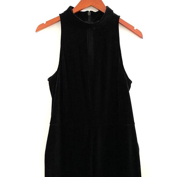 Topshop Black Velvet Plunge Front Jumpsuit - Picture 9 of 15